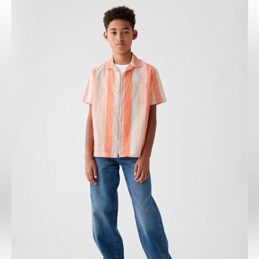Gap Kids Linen-Cotton Shirt - Picture 3 of 8